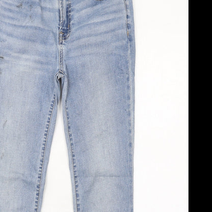 Gap Womens Blue Cotton Straight Jeans Size 6 L30 in Regular Zip