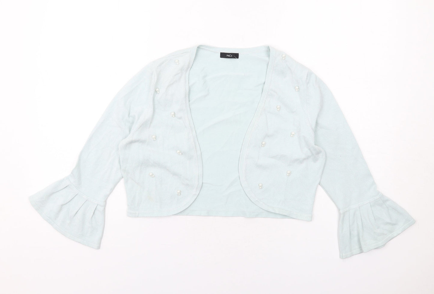Womens UK Size 12 M&Co Green Cardigan Jumper
