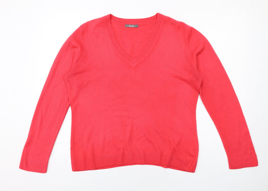 Womens UK Size 14 South Red Pullover Jumper