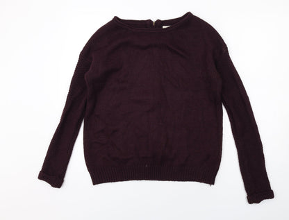 Womens UK Size S New Look Purple Pullover Jumper