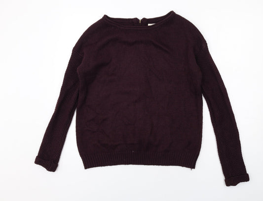 Womens UK Size S New Look Purple Pullover Jumper