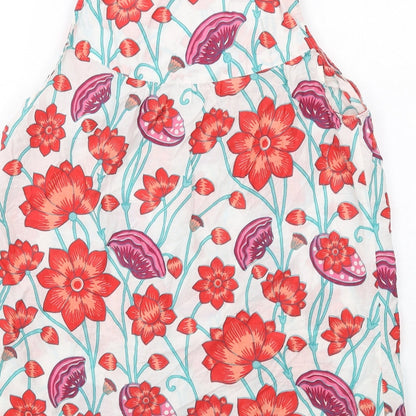 He Loves Me He Loves Me Not Womens Multicoloured Floral Cotton Basic Tank Size 12 Round Neck
