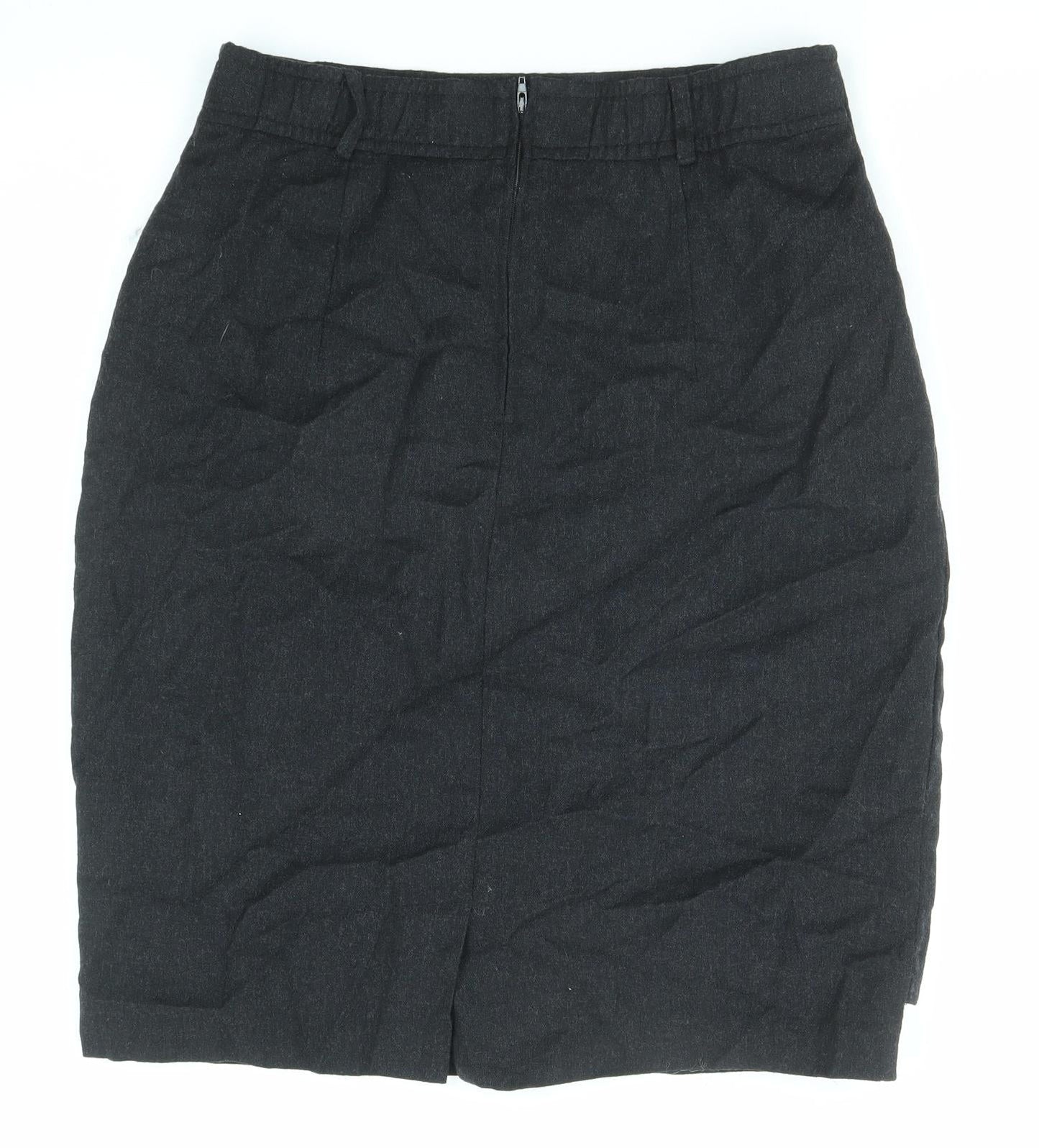 Gerry Weber Womens Black Wool Straight & Pencil Skirt Size 14 Zip