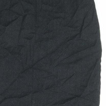 Gerry Weber Womens Black Wool Straight & Pencil Skirt Size 14 Zip