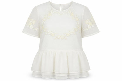 Womens UK Size S Zara Ivory Basic Blouse