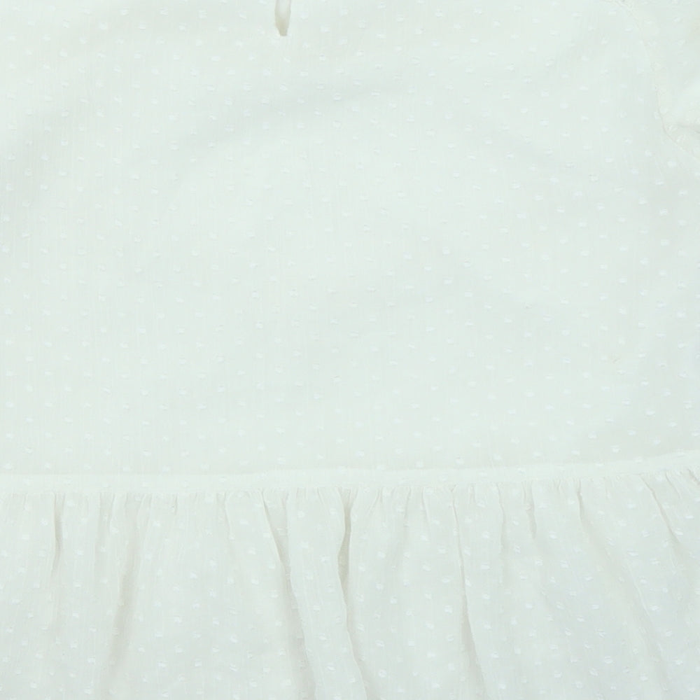 Womens UK Size S Zara Ivory Basic Blouse