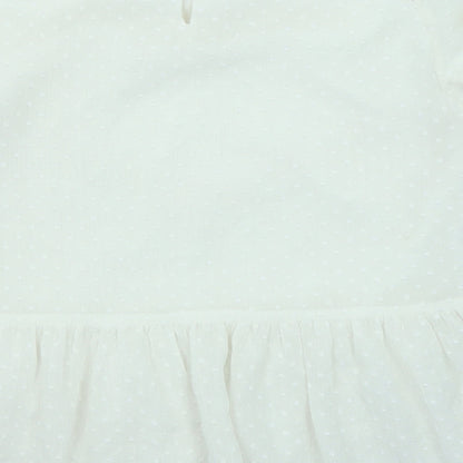 Womens UK Size S Zara Ivory Basic Blouse