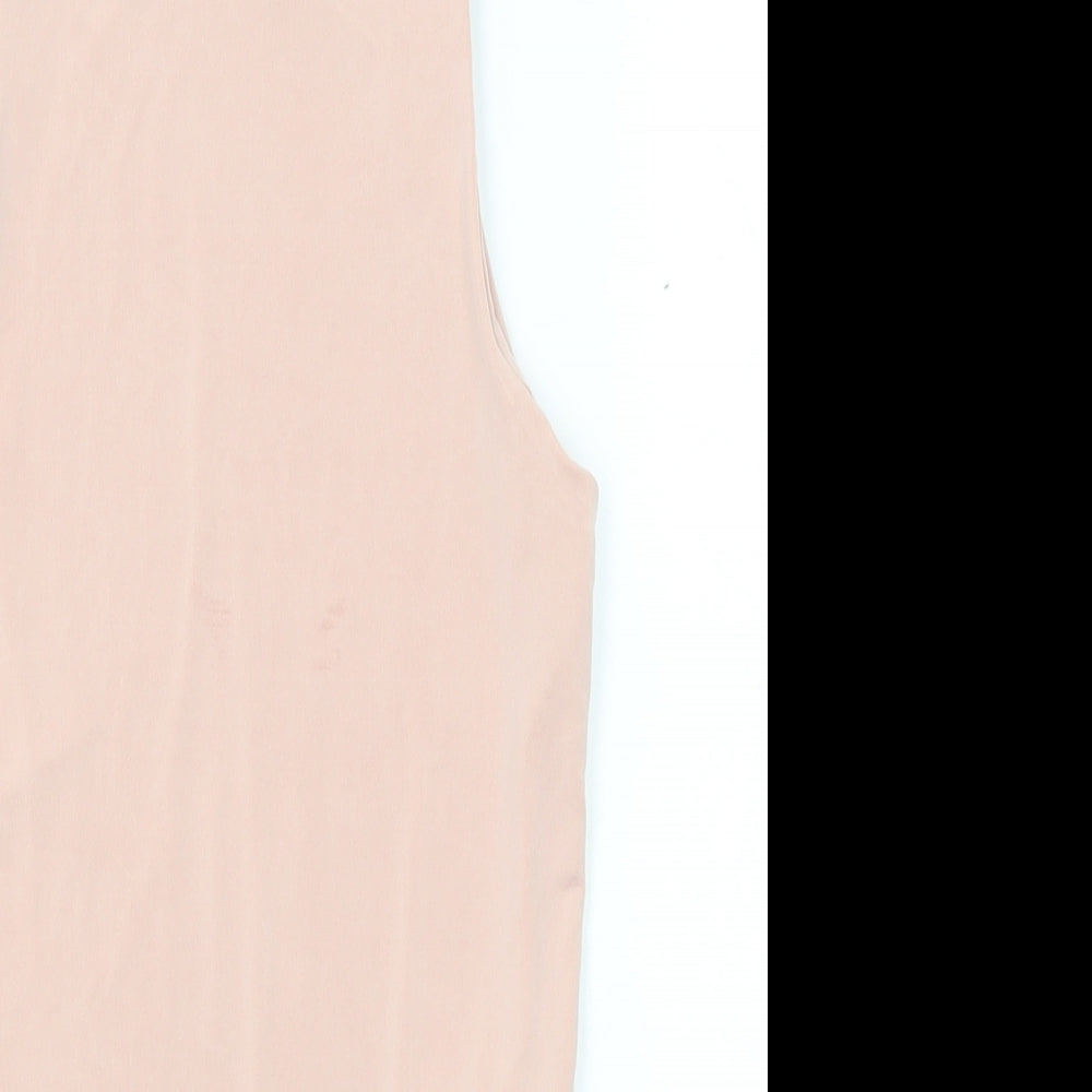 Missguided Womens Pink Polyester Bodysuit One-Piece Size 2 Snap