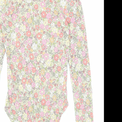 H&M Womens Multicoloured Fair Isle Cotton Bodysuit One-Piece Size S Snap