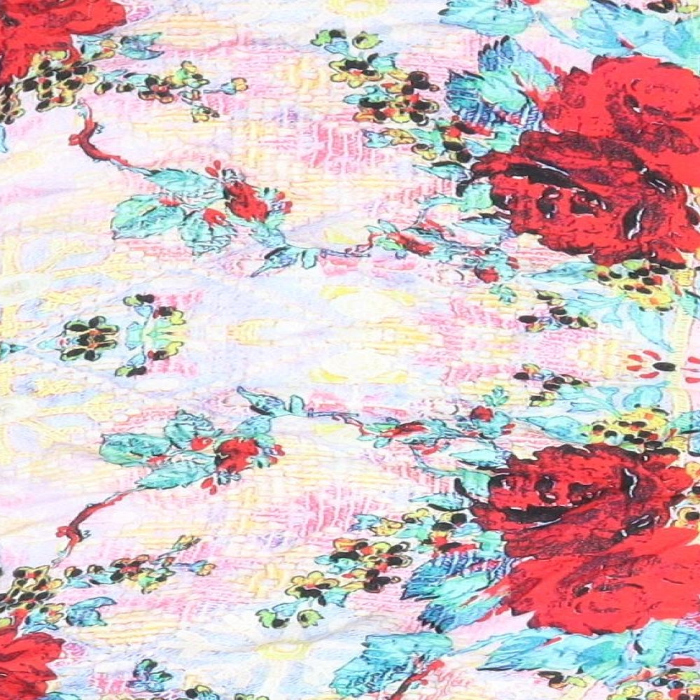Mink Pink Womens Multicoloured Floral Viscose Skater Skirt Size S Zip