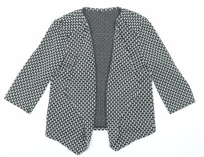 Womens UK Size 10 Marks and Spencer Black Kimono Coat