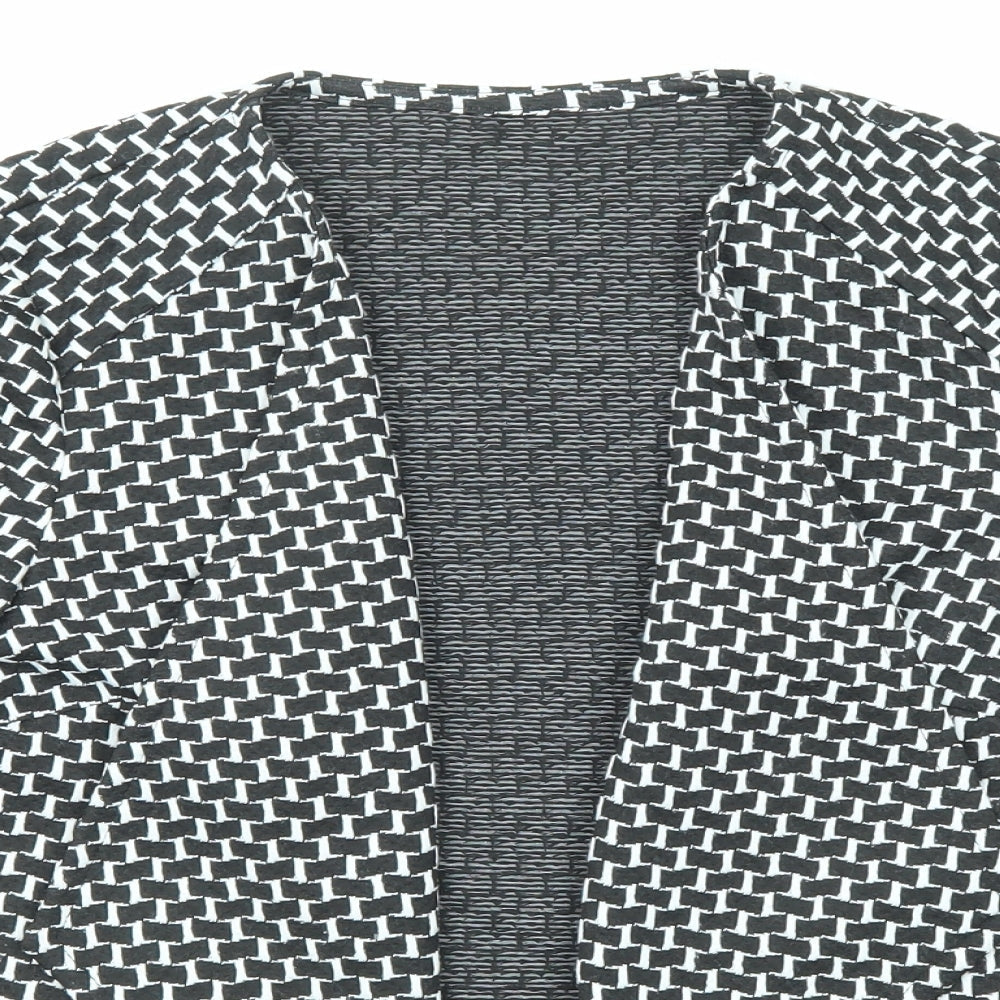 Womens UK Size 10 Marks and Spencer Black Kimono Coat