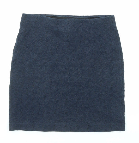 Esprit Womens Blue Geometric Cotton Bandage Skirt Size XS