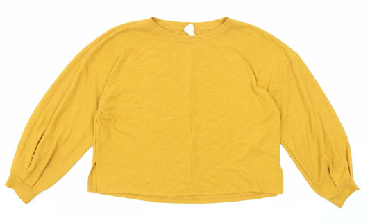 Womens UK Size S H&M Yellow Basic Blouse