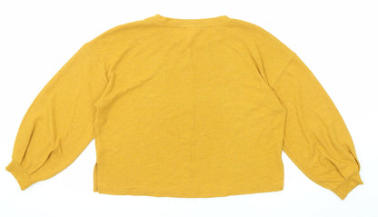 Womens UK Size S H&M Yellow Basic Blouse