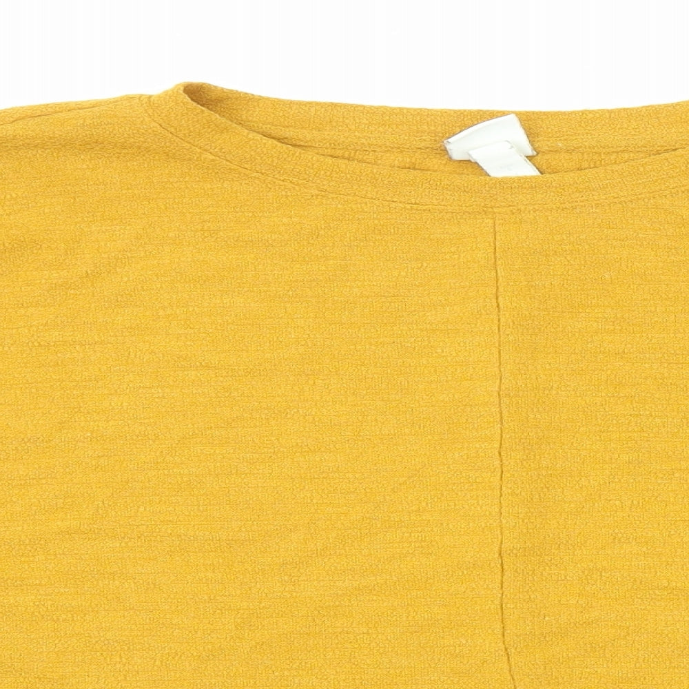 Womens UK Size S H&M Yellow Basic Blouse