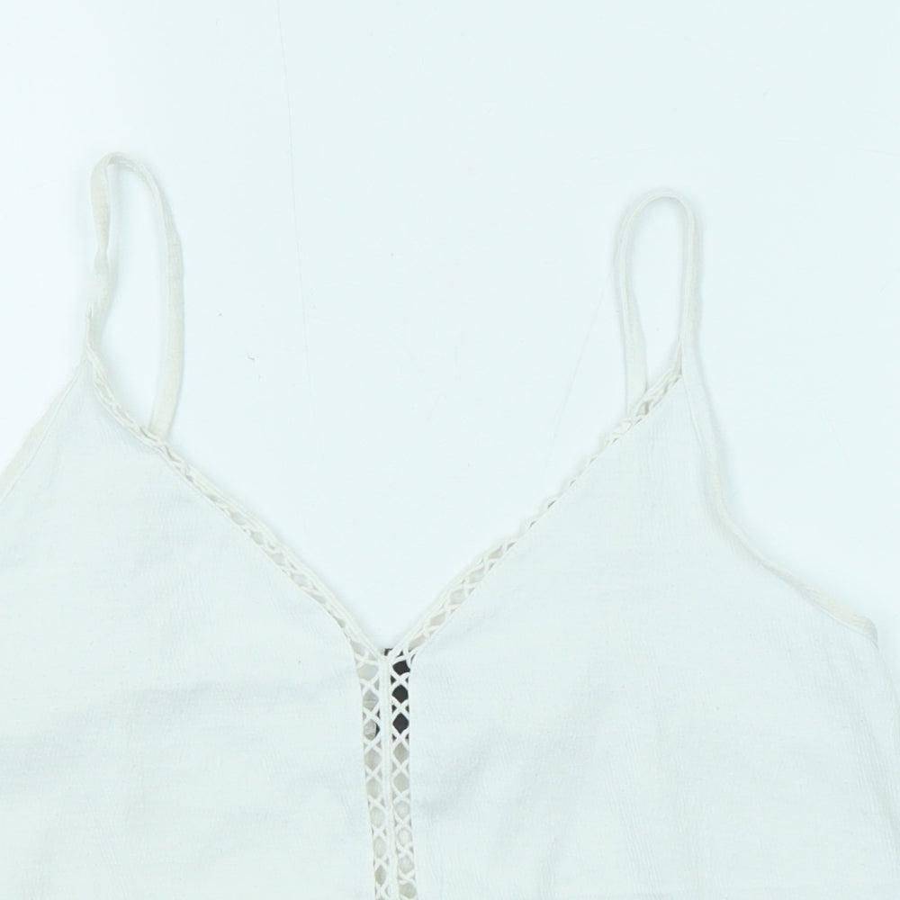 Womens UK Size S Divided by H&M White Camisole Tank