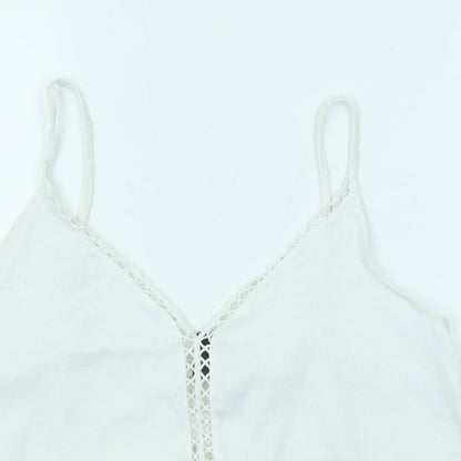 Womens UK Size S Divided by H&M White Camisole Tank