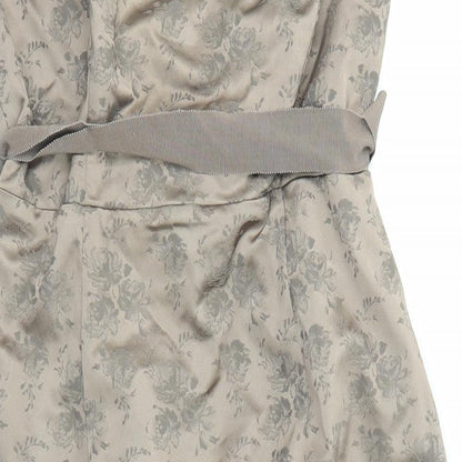 Coast Womens Brown Floral Polyester Pencil Dress Size 16 Sweetheart Zip