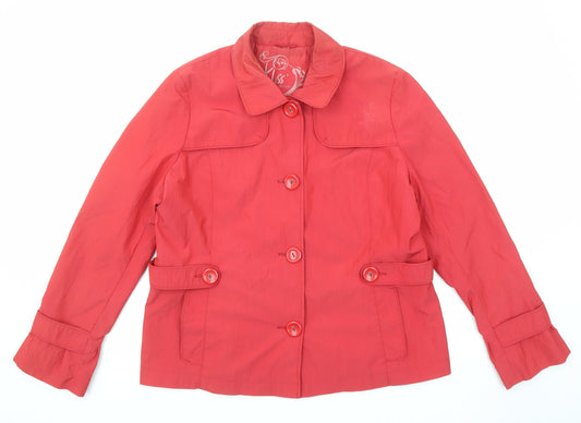 Klass Womens Red Jacket Size 18 Button