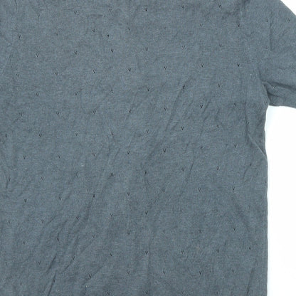Womens UK Size M Gap Grey Basic Button-Up
