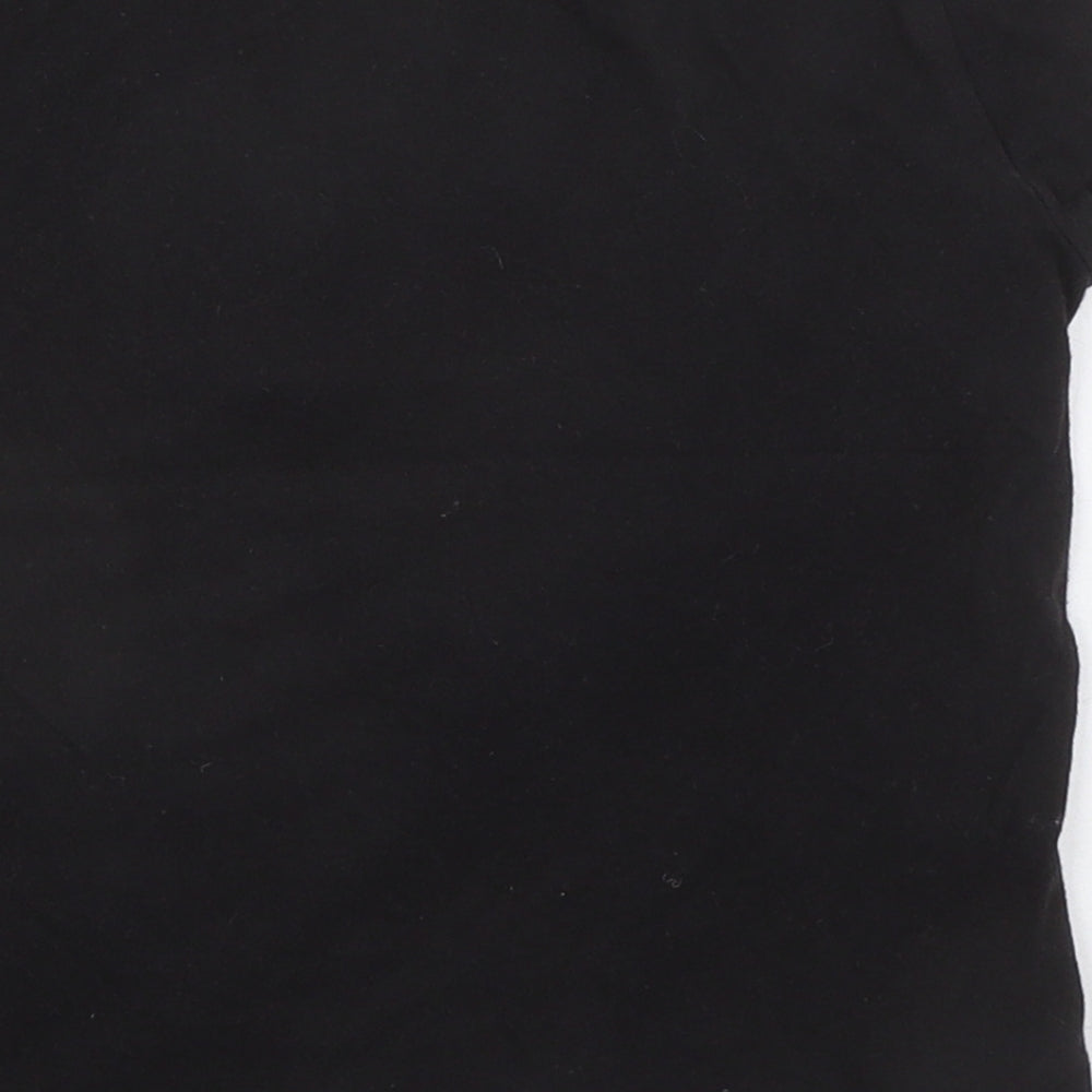 Old Navy Girls Black 100% Cotton Basic T-Shirt Size 6-7 Years Round Neck Pullover - Find Your Inner Sparkle