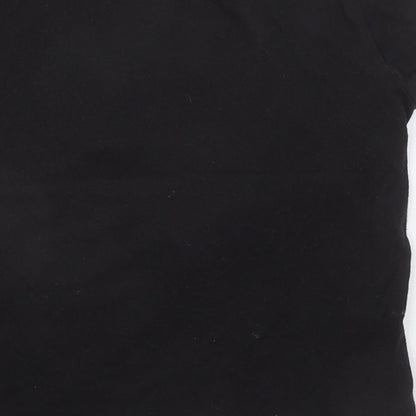 Old Navy Girls Black 100% Cotton Basic T-Shirt Size 6-7 Years Round Neck Pullover - Find Your Inner Sparkle
