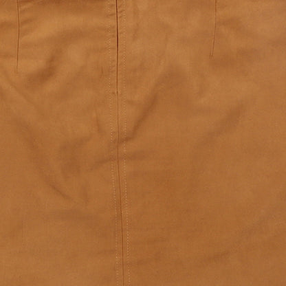 Dorothy Perkins Womens Brown Polyester A-Line Skirt Size 10 Zip