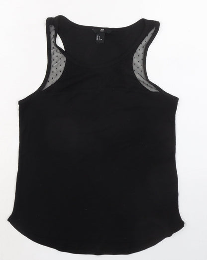 Womens UK Size M H&M Black Basic Tank