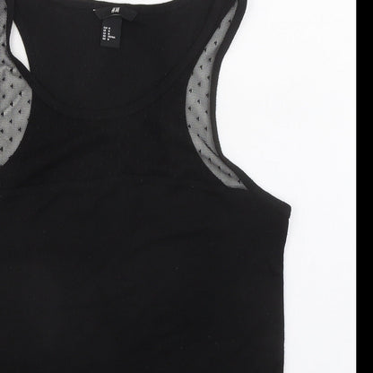 Womens UK Size M H&M Black Basic Tank