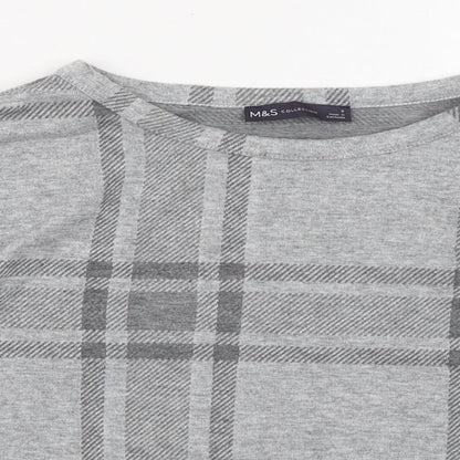Womens UK Size 8 Marks and Spencer Grey Basic T-Shirt