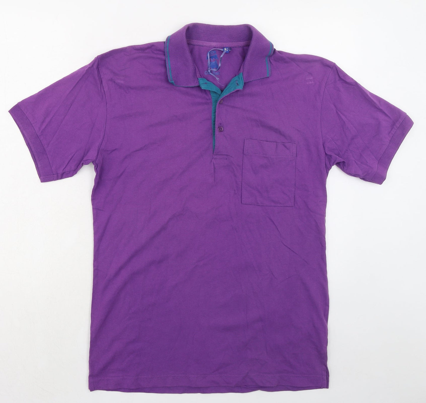 Mens UK Size M Old Salt Purple  Button-Up Short Sleeve Casual Shirt