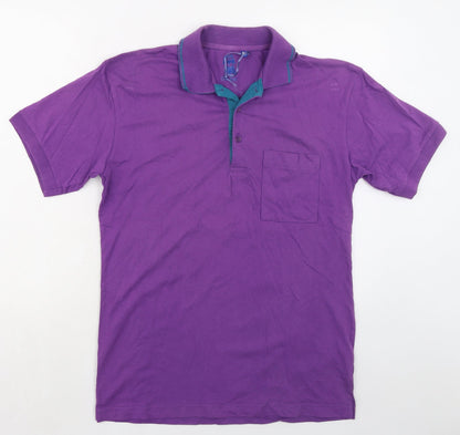 Mens UK Size M Old Salt Purple  Button-Up Short Sleeve Casual Shirt