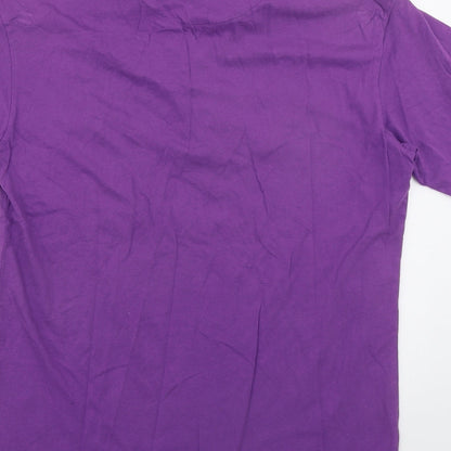 Mens UK Size M Old Salt Purple  Button-Up Short Sleeve Casual Shirt