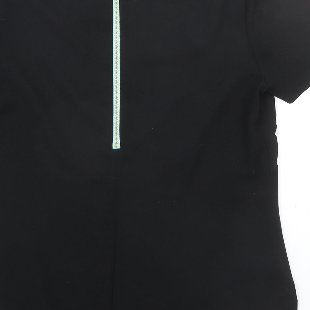 Womens UK Size 10 Oasis Black Basic Blouse