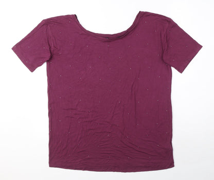 Womens UK Size 8 NEXT Purple Basic T-Shirt