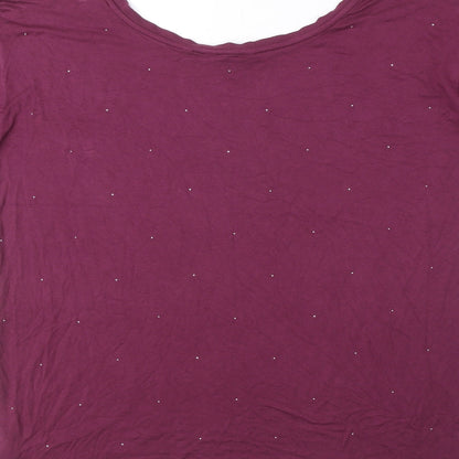 Womens UK Size 8 NEXT Purple Basic T-Shirt