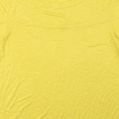 Womens UK Size 10 Marks and Spencer Yellow Basic T-Shirt