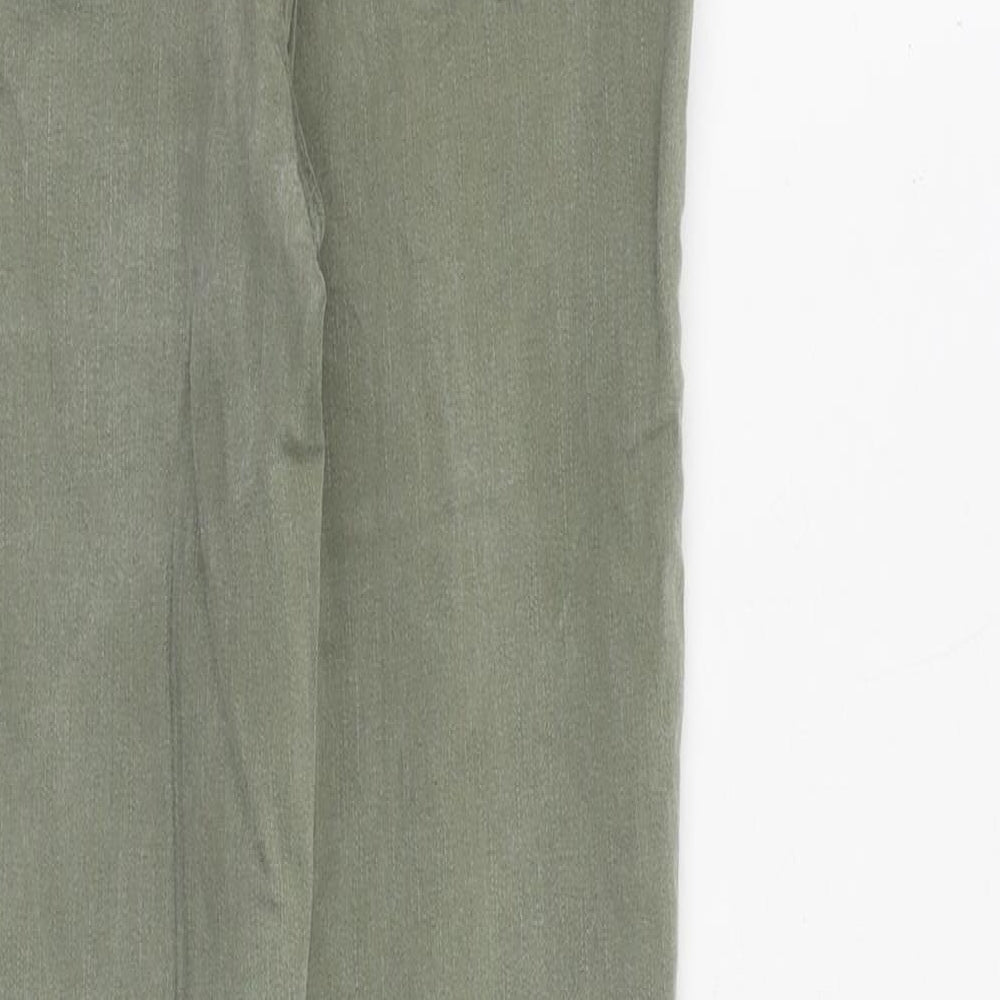 New Look Womens Green Cotton Skinny Jeans Size 8 L26 in Slim Zip