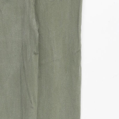 New Look Womens Green Cotton Skinny Jeans Size 8 L26 in Slim Zip