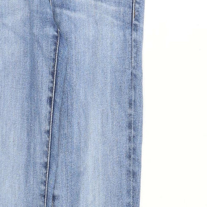 Uniqlo Womens Blue Cotton Skinny Jeans Size 30 in L31 in Slim Zip