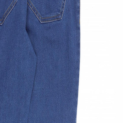 Denim & Co. Womens Blue Cotton Skinny Jeans Size 14 L29 in Regular Zip