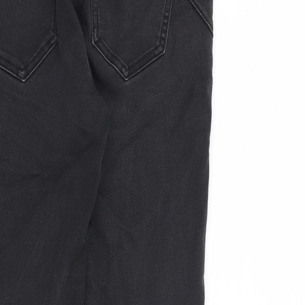 M&Co Womens Grey Cotton Skinny Jeans Size 8 L27 in Regular Zip