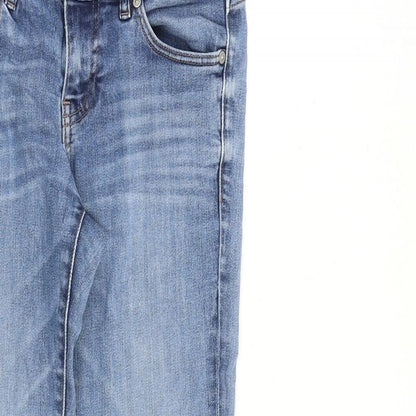 Uniqlo Womens Blue Cotton Skinny Jeans Size 28 in L30 in Slim Zip