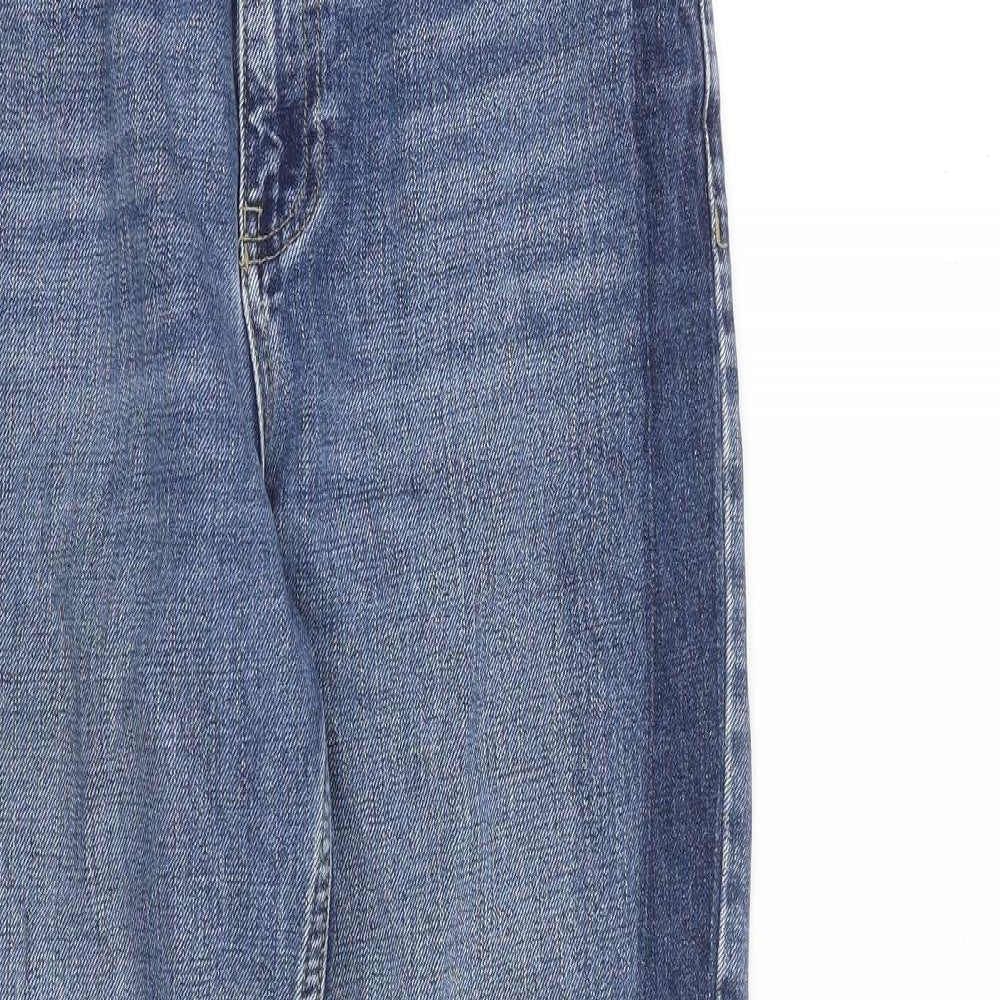 Topshop Womens Blue Cotton Mom Jeans Size 28 in L30 in Regular Zip
