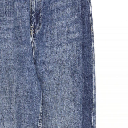 Topshop Womens Blue Cotton Mom Jeans Size 28 in L30 in Regular Zip