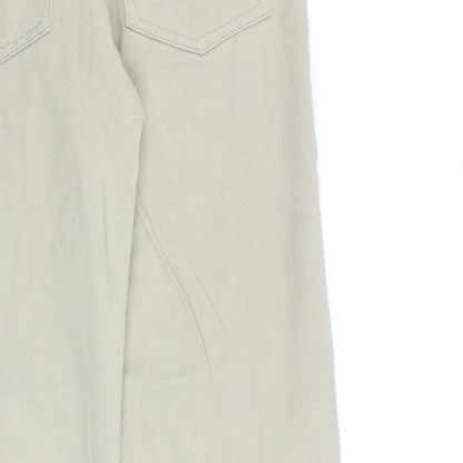 Hutson Harbour Mens Beige Cotton Straight Jeans Size 32 in L31 in Regular Zip