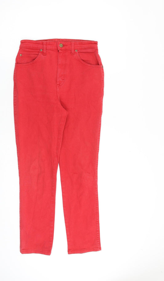 Lee Womens Red Cotton Straight Jeans Size 28 in L27 in Regular Zip
