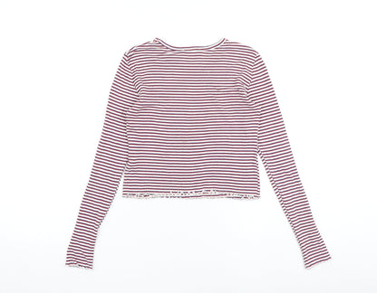 Womens UK Size 4 Topshop Multicoloured Basic T-Shirt