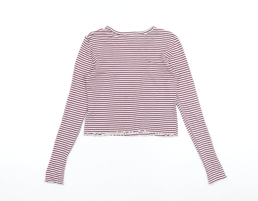 Womens UK Size 4 Topshop Multicoloured Basic T-Shirt